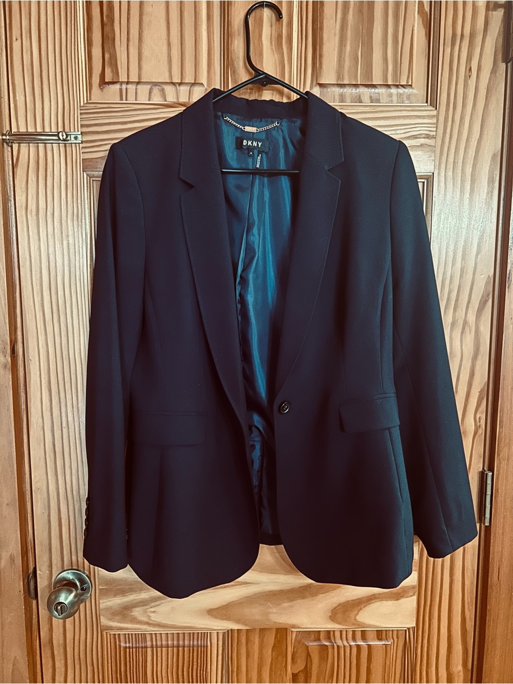 DKNY Women's Black Single-Button Tailored Blazer